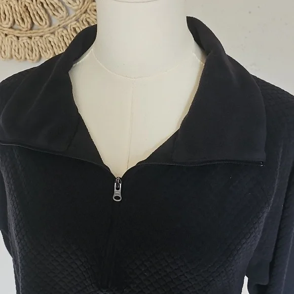 Columbia Black Textured Pullover Womens L Athleisure Activewear Athletic EUC - Picture 8 of 12